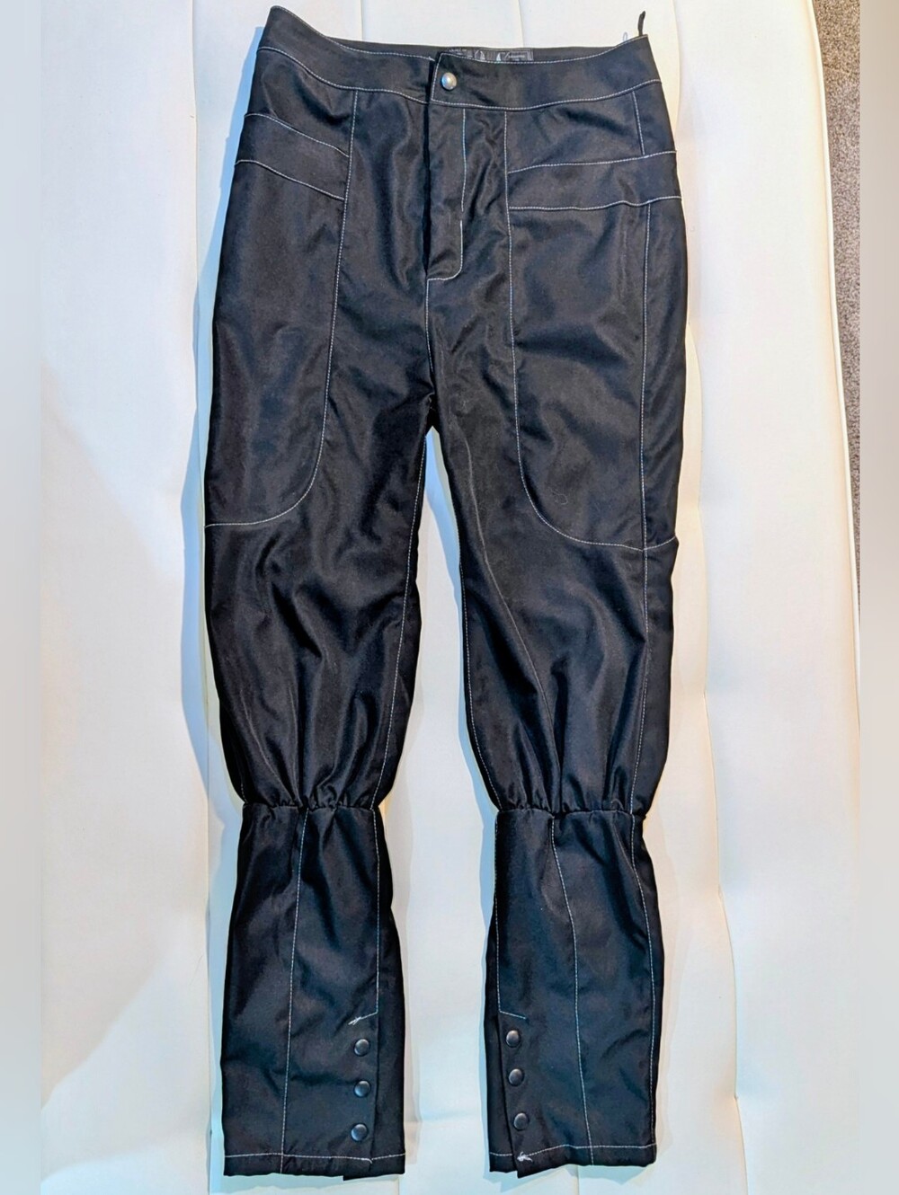 Cyberdog UK Black Futuristic Jogger Pants With Contrast Stitch Detail